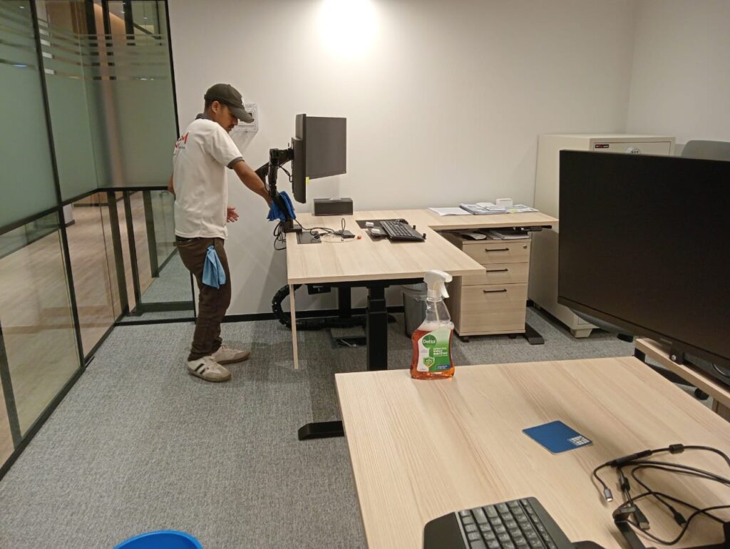 office cleaning and disinfecting services with our regular activity.
