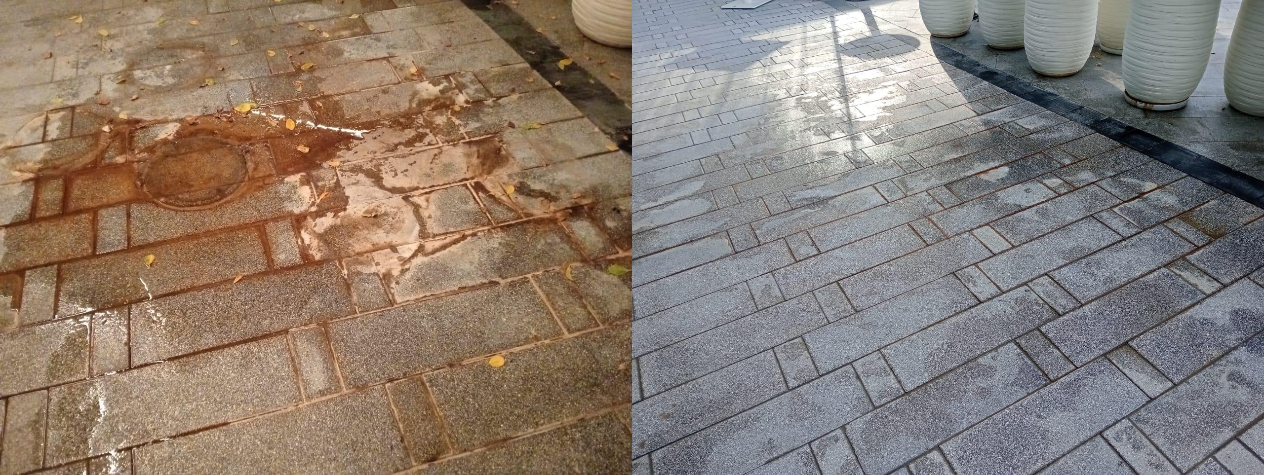 Before & after deep cleaning – restored surfaces