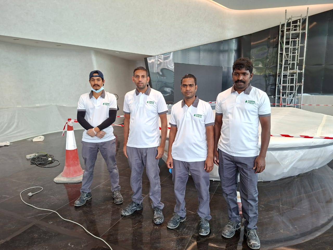 Green Fresh Cleaning Services team ready for deep cleaning in Dubai